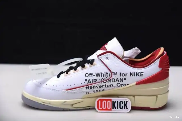 Cheap TBK Off-White Red SP Retro 2 DJ4375-106 White Jordan Low 0616